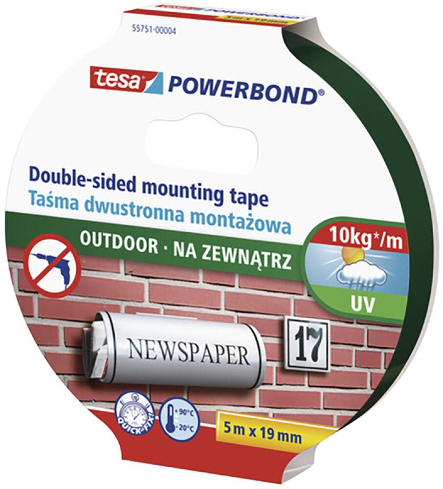 Kahepoolne teip tesa® 5 m x 19 mm