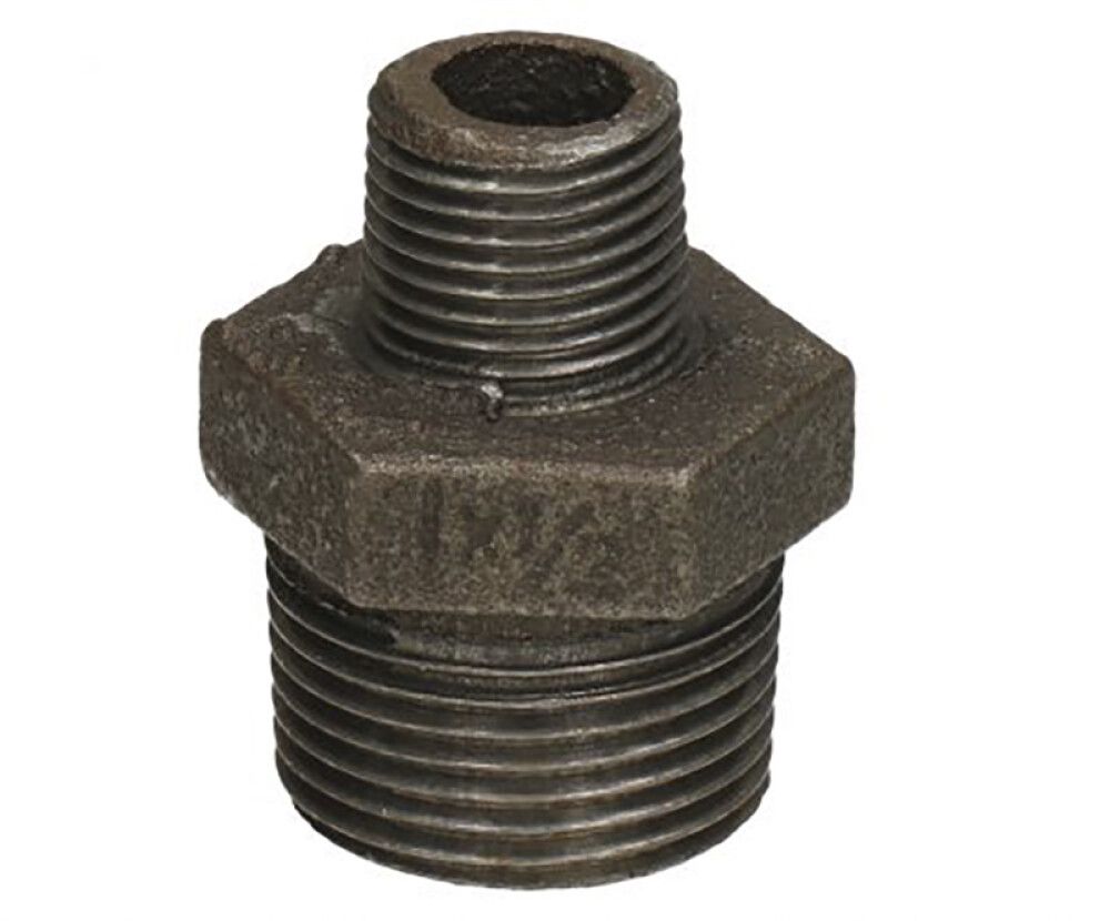 Ahenev kaksiknippel must 1" x 3/4" VK