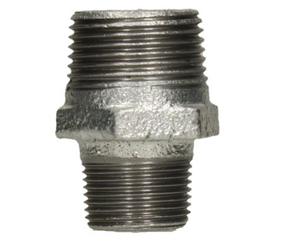 Ahenev kaksiknippel tsink 1" x 3/4"