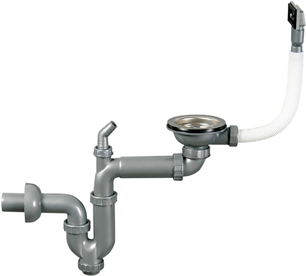 Sifoon köögivalamule Kromevye 1 1/2" x 90 x Ø50 mm ülejooksuga