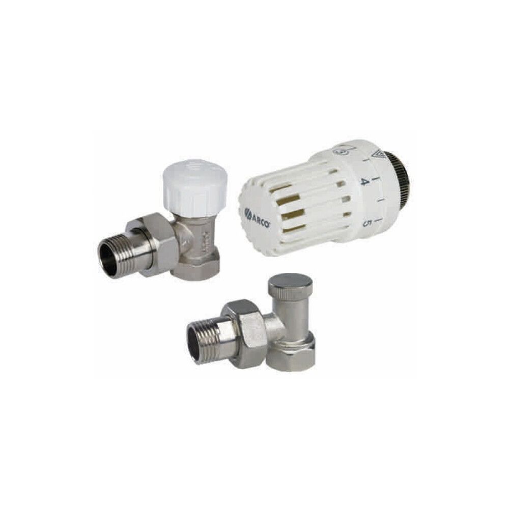 Radiaatori ventiilide komplekt termopeaga Arco nurk