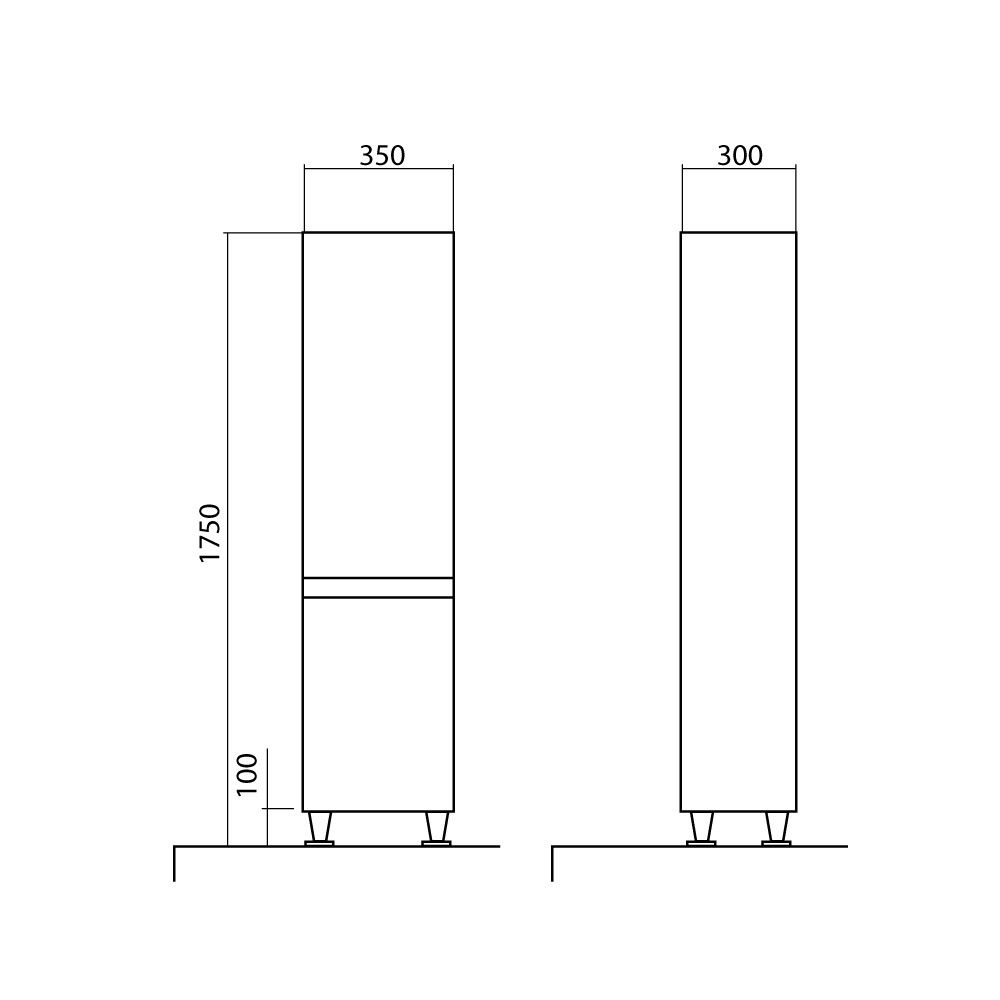 Kõrge kapp Accent kastan 175 cm