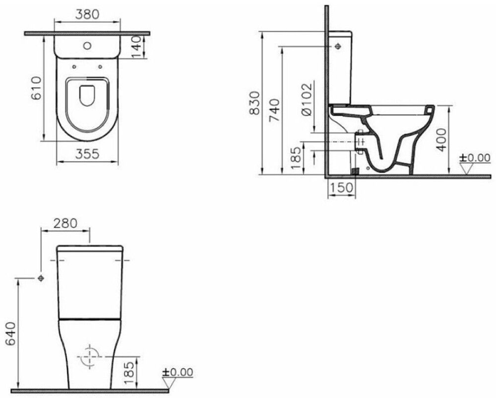WC-pott Vitra Zentrum