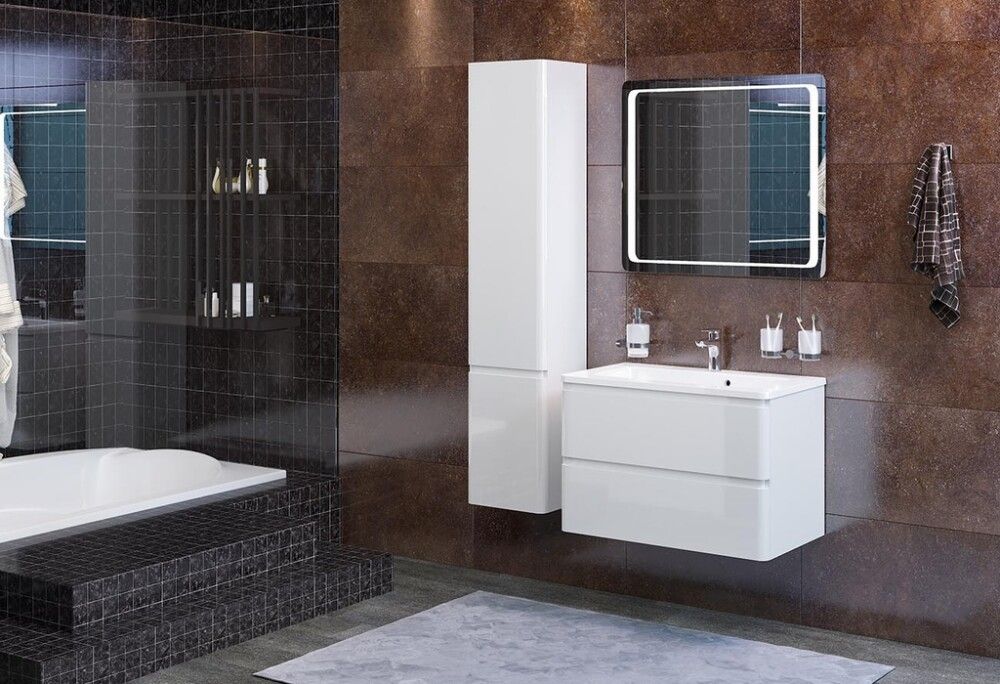 Kõrge vannitoakapp Aquarodos Accent valge