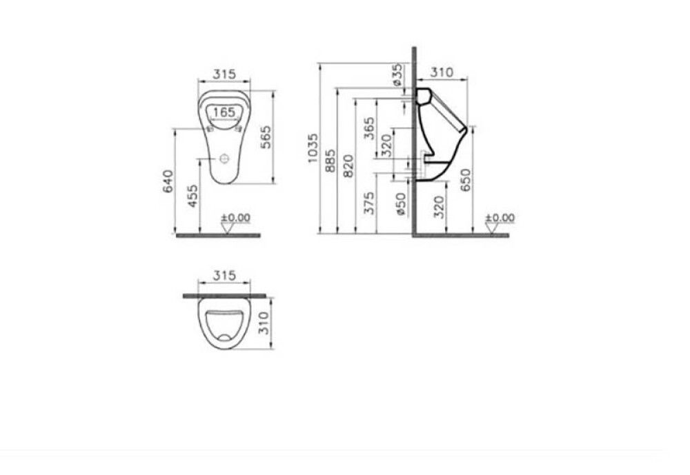 Pissuaar Vitra Aritekt