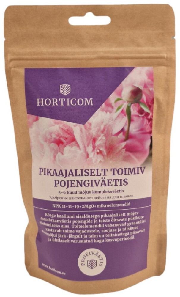 Pojengiväetis Horticom pikaajaliselt toimiv 250 g