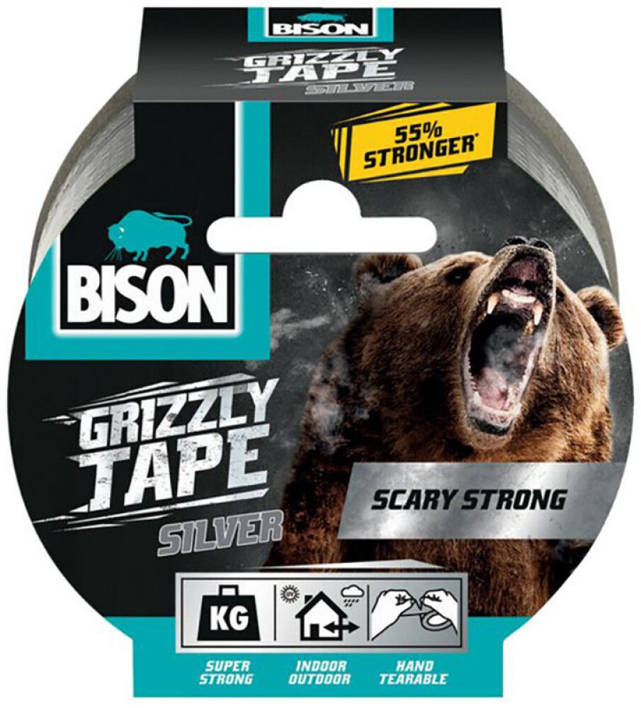 Grizzly Bison teip 10 m, silver