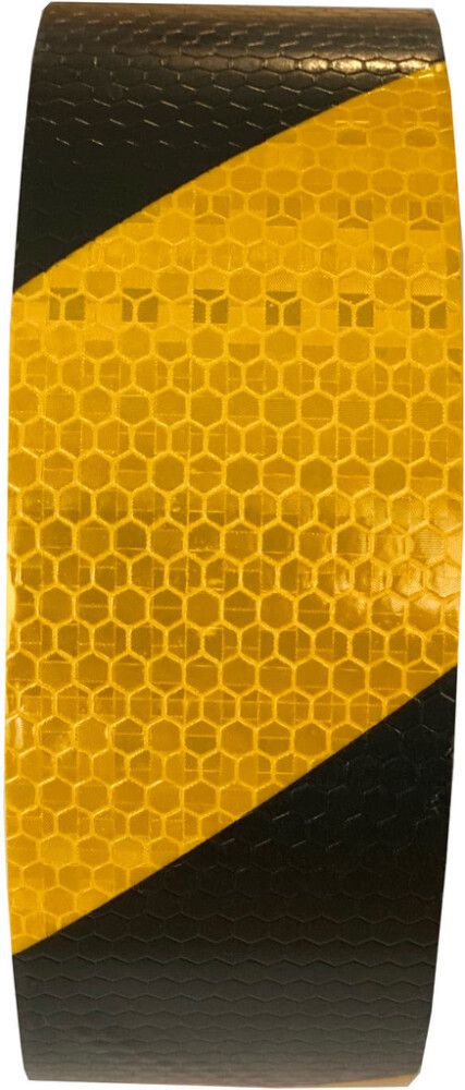 Helkurteip 25 m kollane/must