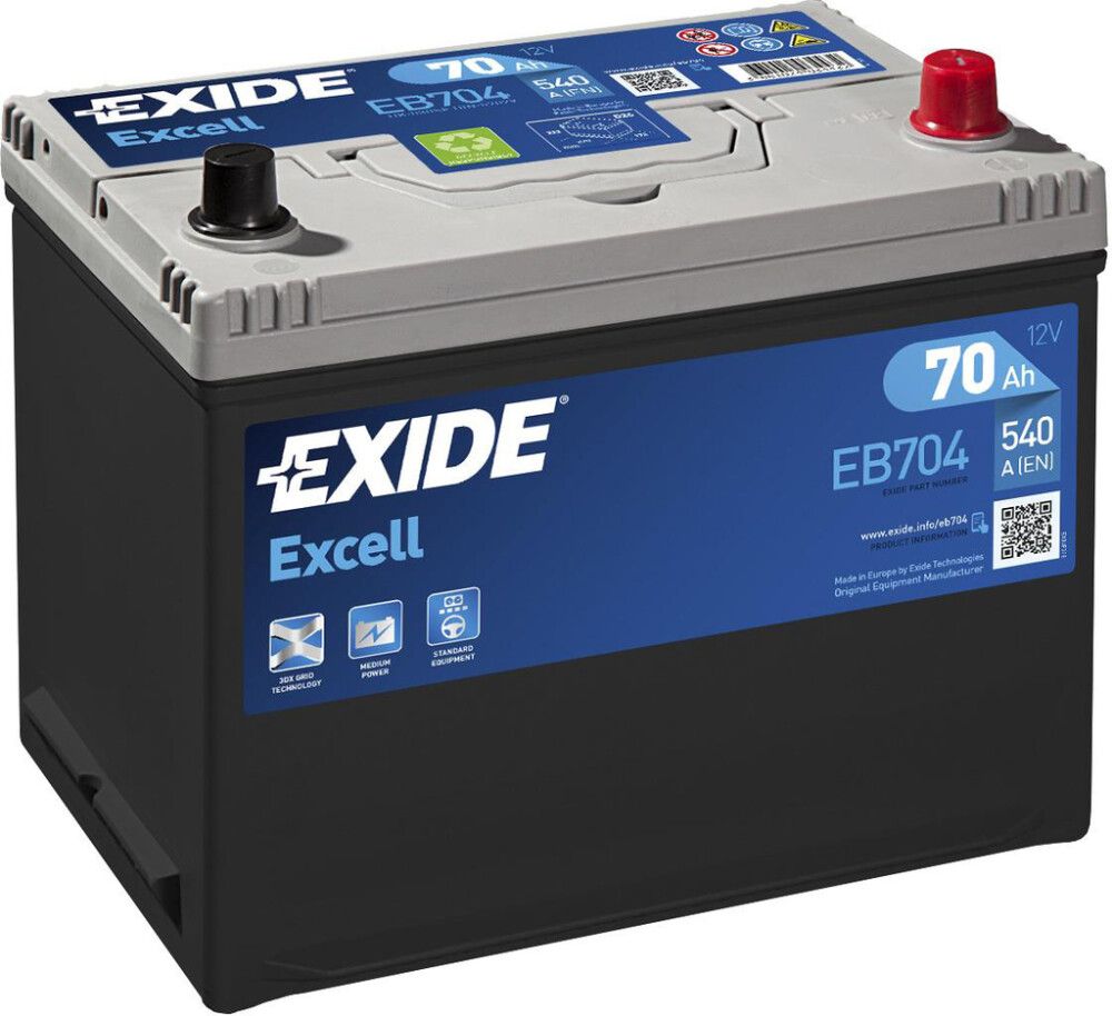 Autoaku Exide Excell  70 Ah 540 A -+