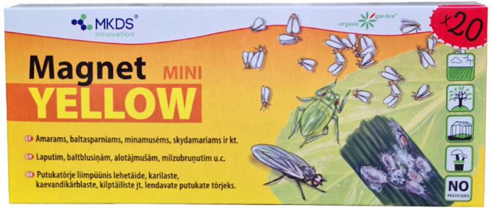 Liimpüünis Holding Invest Magnet Yellow mini 20 tk