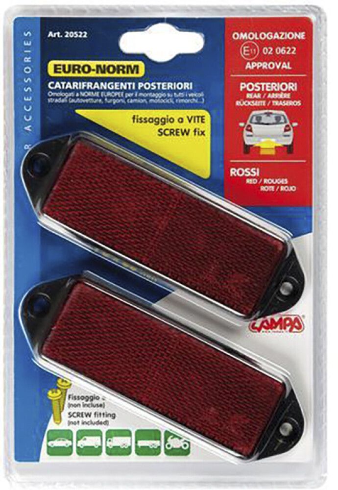 Reflektor punane 2 tk