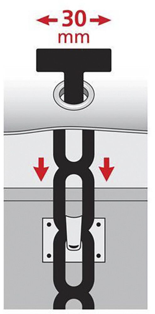Koormakatte kummiklambrid 370 x 50 mm