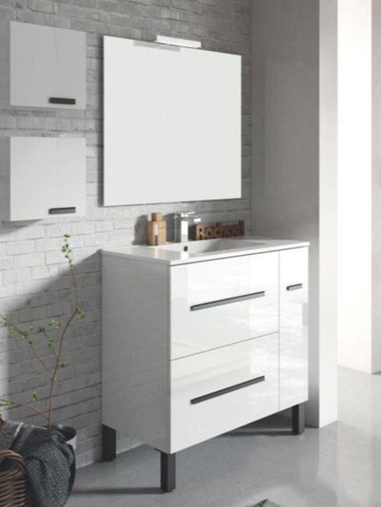 Valamukapp valamuga Ordonez Element 80 cm läikiv valge