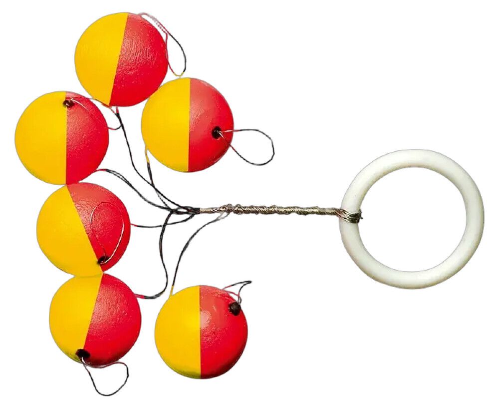 Pärlid Leuchtpiloten ümar punane/kollane 12 mm