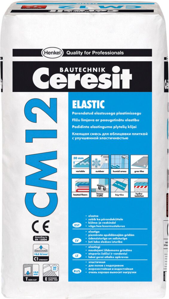 Elastne plaatimissegu Ceresit CM 12 25 kg