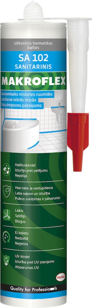 Sanitaarsilikoon Makroflex SA 102, värvitu 300 ml