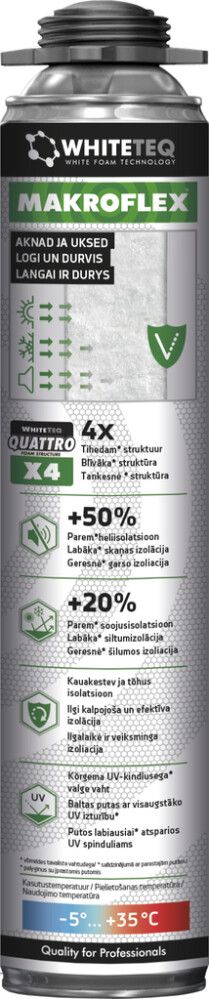 Montaaživaht Makroflex Whiteteq Pro 750 ml