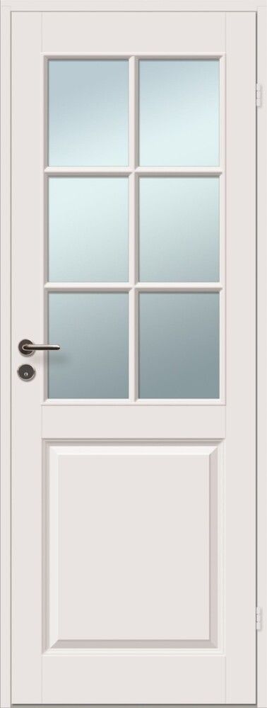 Siseuks Caspian 6R valge, klaasiavadega