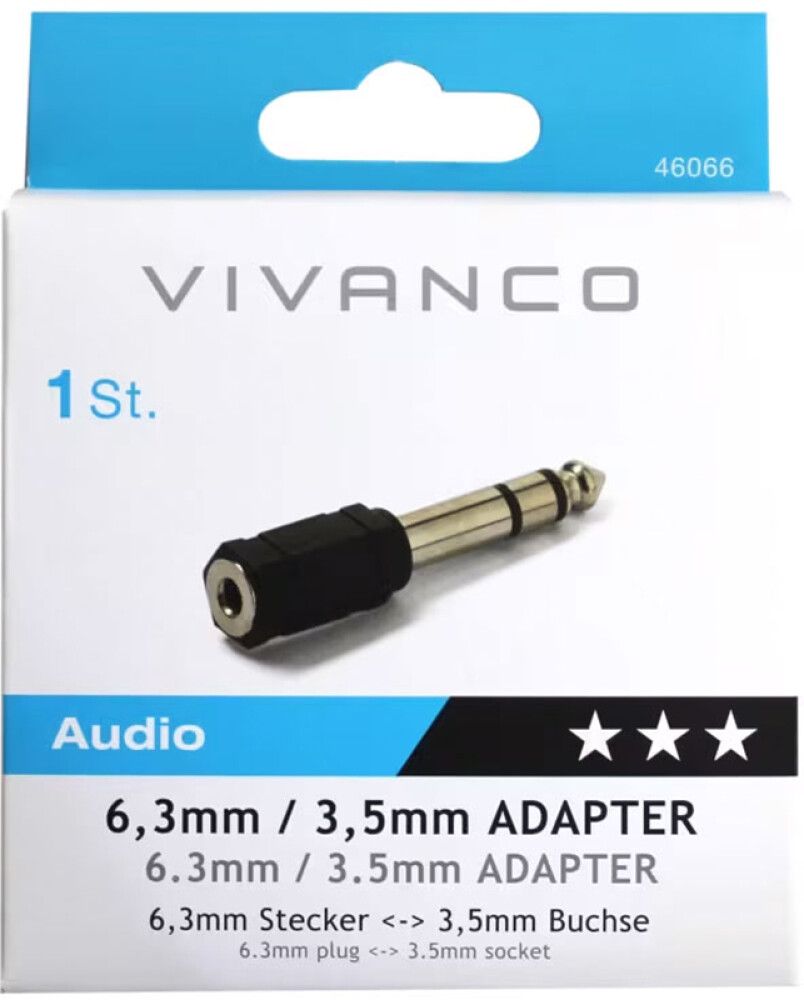 Adapter Vivanco 3,5 mm / 6,3 mm
