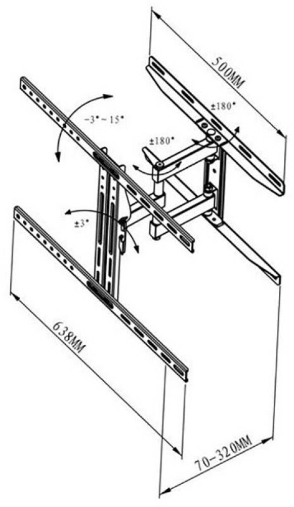 Teleri seinakinnitus Vivanco Motion BFMO 6060