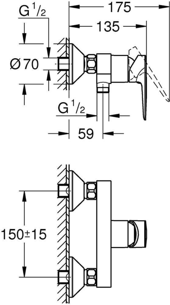 Dušisegisti Grohe Start Edge