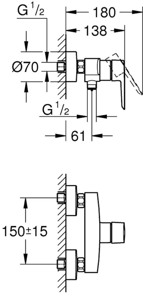 Dušisegisti Grohe Start