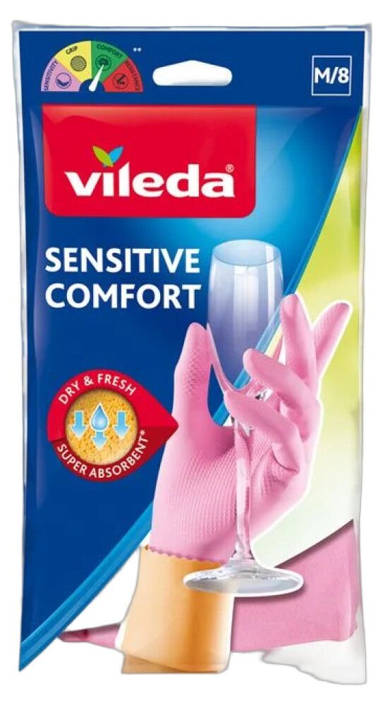 Kummikindad Vileda Sensitive M, 1 paar