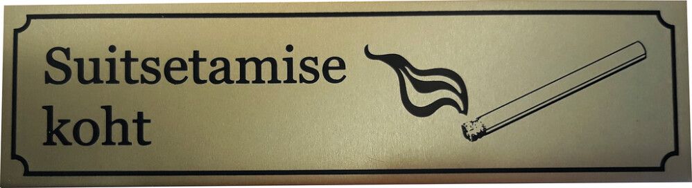 Kleebis "Suitsetamise koht" 4,5 x 16,5 cm