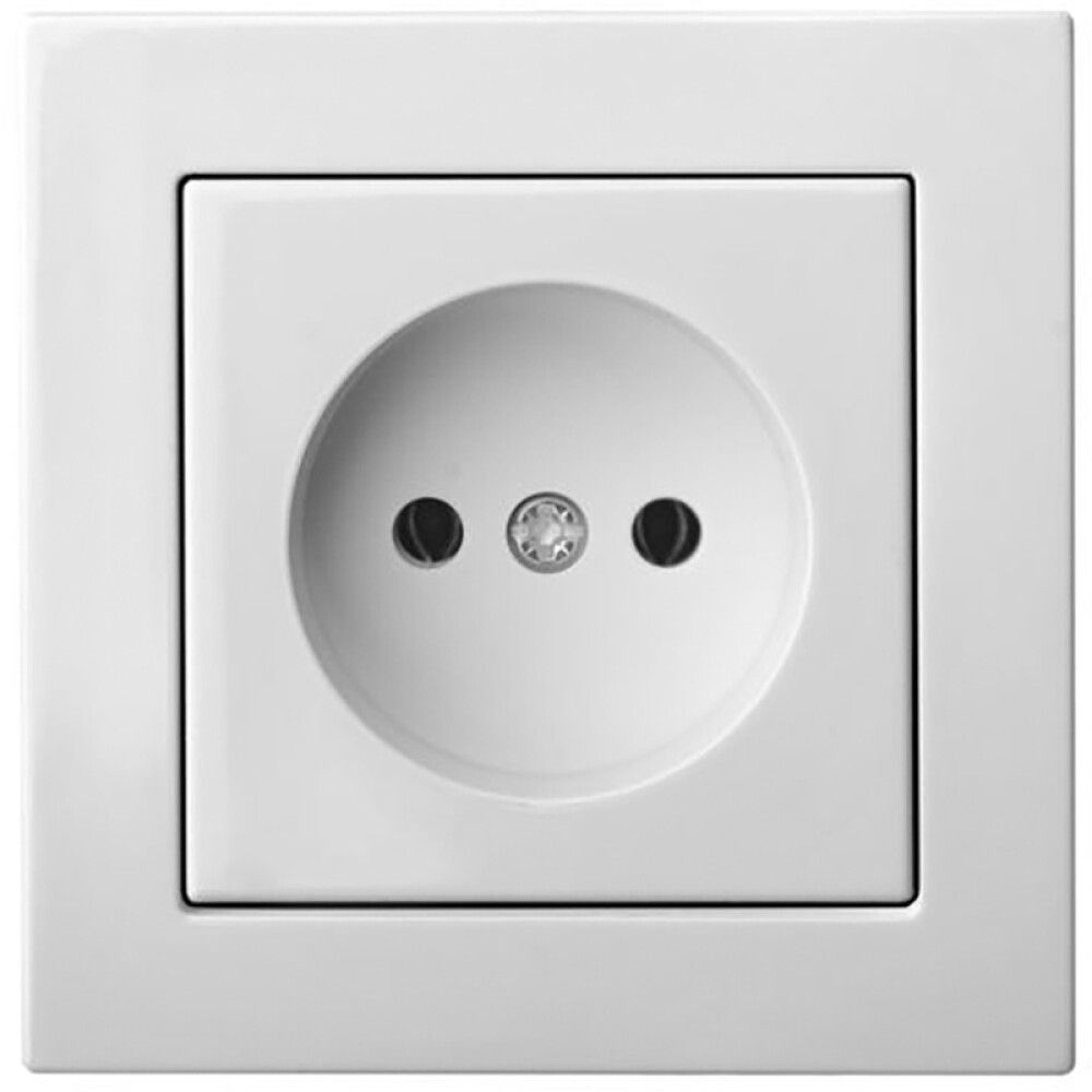 Maanduseta pistikupesa Epsilon valge, raamita