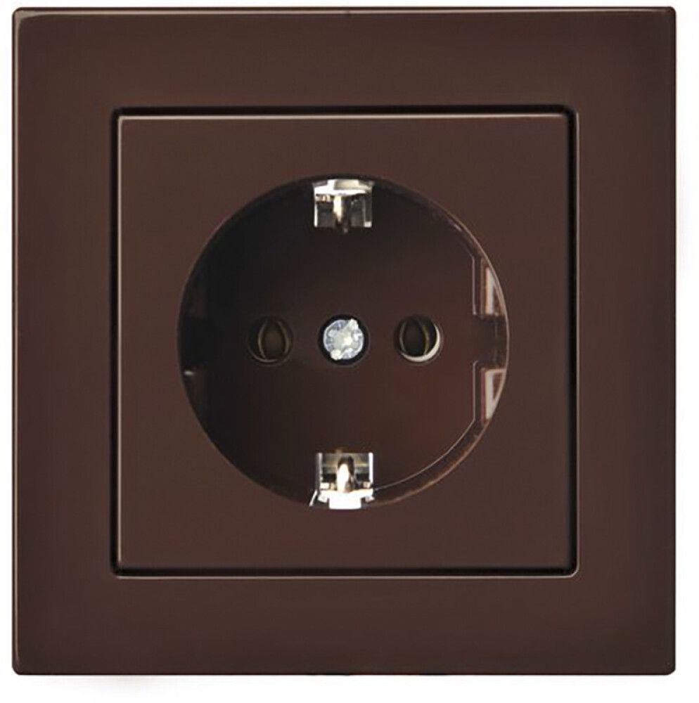 Maandusega pistikupesa Epsilon raamita pruun