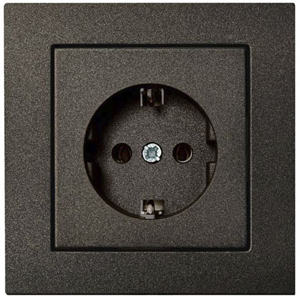 Maandusega pistikupesa Epsilon raamita must