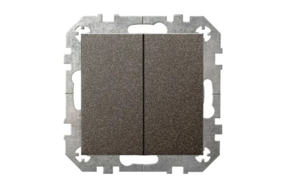 Süvistatav lüliti 2-ne, raamita must