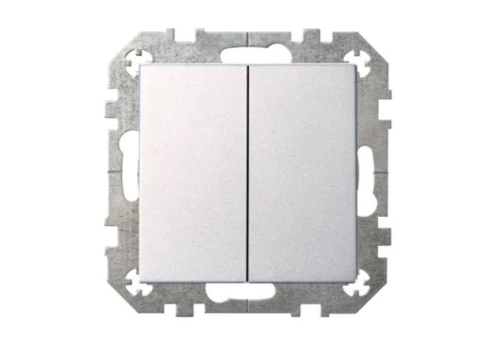 Süvistatav lüliti 2-ne, raamita metallik