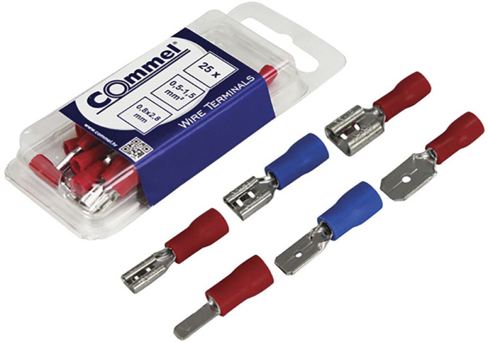 Juhtmeotsik "isa" 25 tk/pakk Mõõdud: 0,5–1,5 mm²