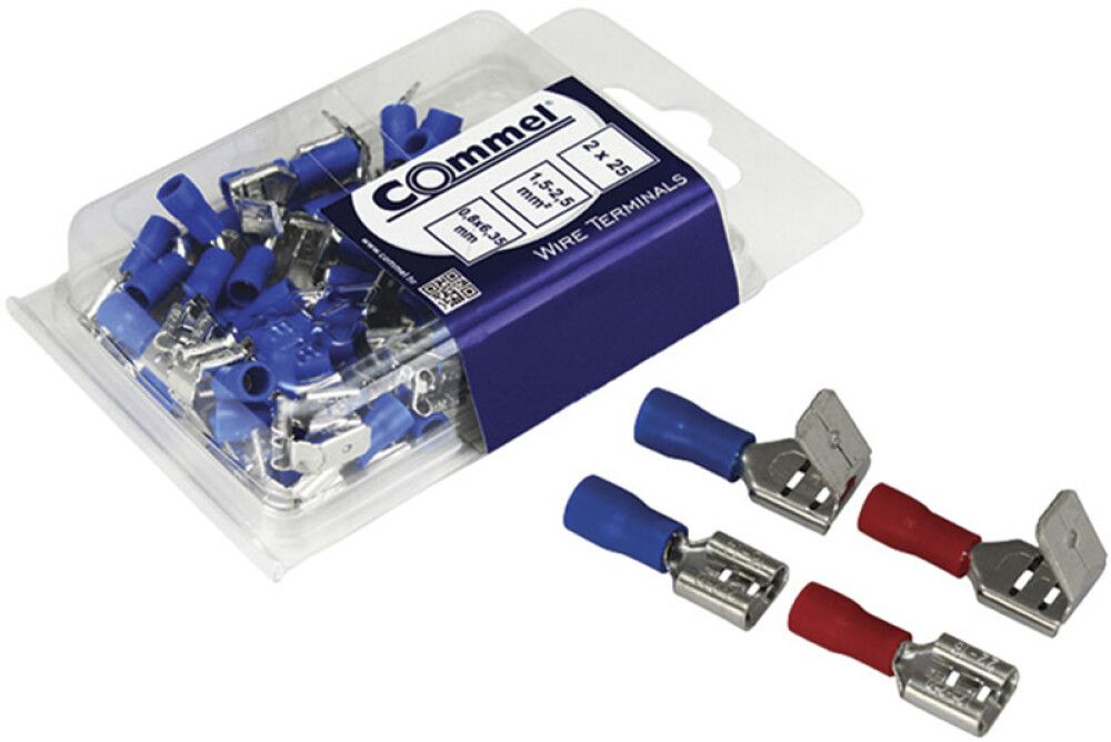 Juhtmeotsik "isa"+"ema" 2 x 25 tk/pakk 1,5–2,5 mm²