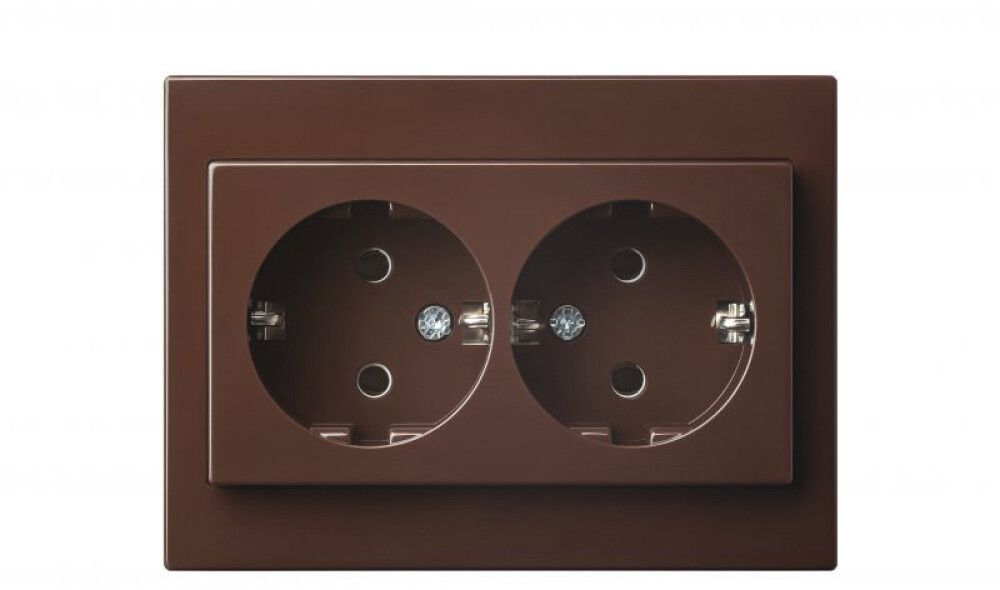 Pistikupesa Epsilon 2-osa, pruun, raamita