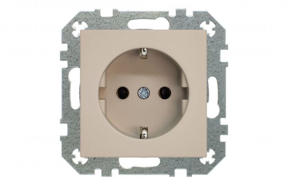 Pistikupesa Liregus Retro Schuko 16 A / 250 V maandusega, beež