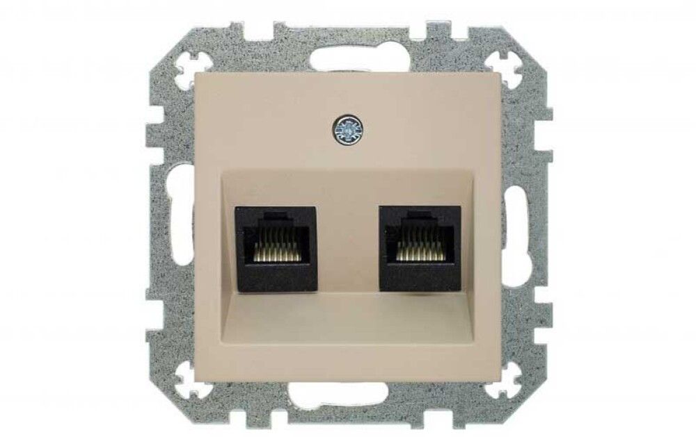 Arvutipesa Liregus Retro 2 x RJ45 CAT6, beež