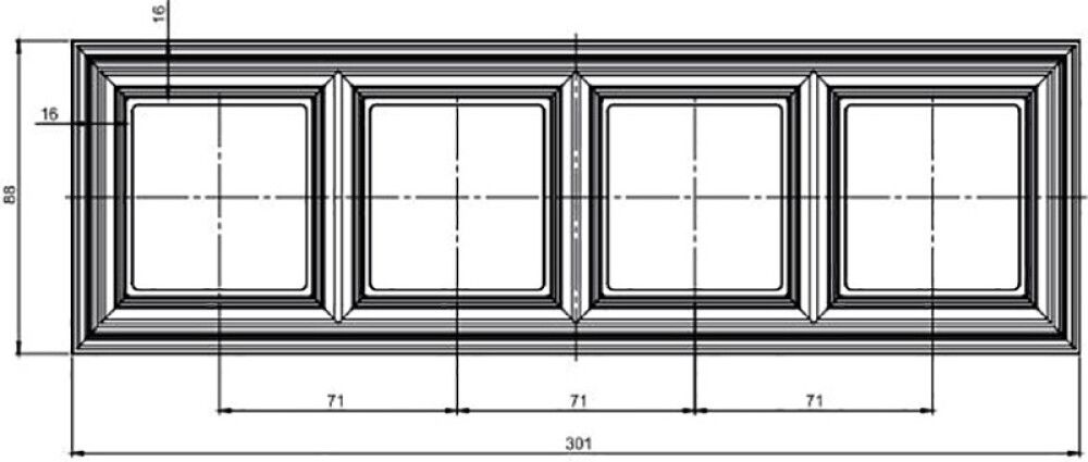 Raam Liregus Retro 4-ne beež