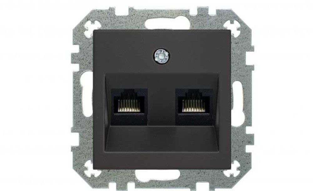 Arvutipesa Liregus Retro 2 x RJ45 CAT6, must