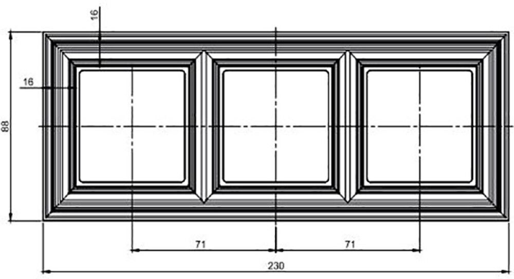 Raam Liregus Retro 3-ne must