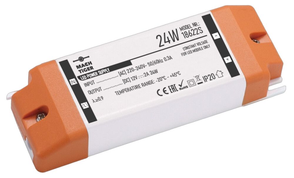 LED-toiteplokk AC/DC 12 V, 24 W, IP20