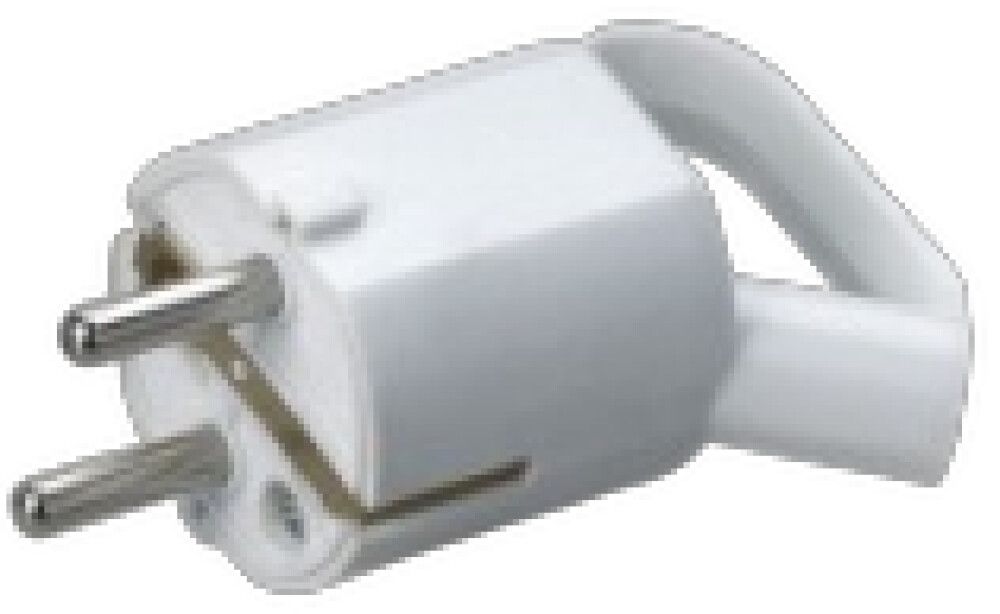 Pistik Schuko maandusega 2P+PE valge