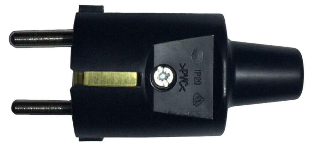Pistik Gao Schuko maandusega 16 A / 250 V IP44 must