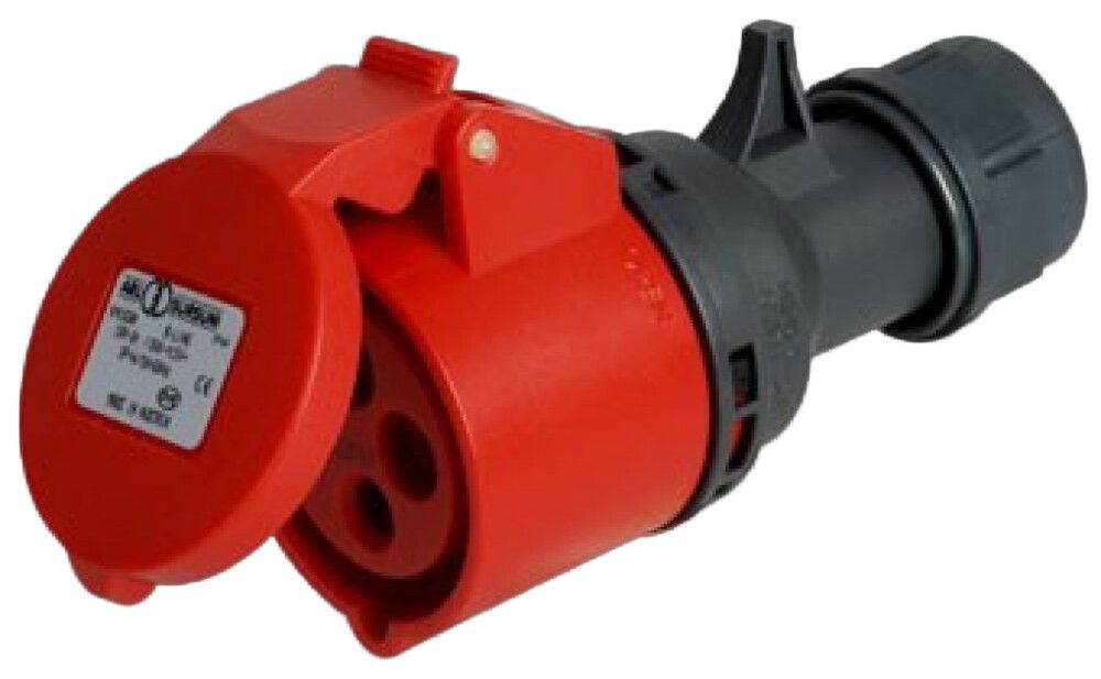 Tööstuslik pistikupesa kaitseklapiga ABL CEE 32 A / 400 V 5P IP44