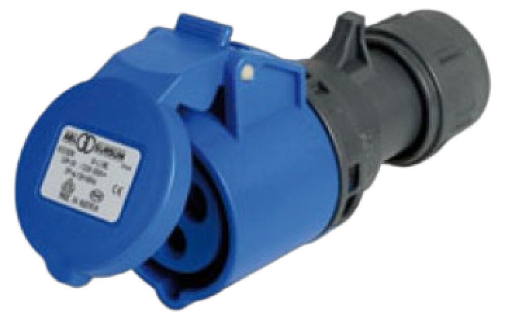 Tööstuslik pistikupesa kaitseklapiga ABL CEE 16 A / 400 V 3P IP44