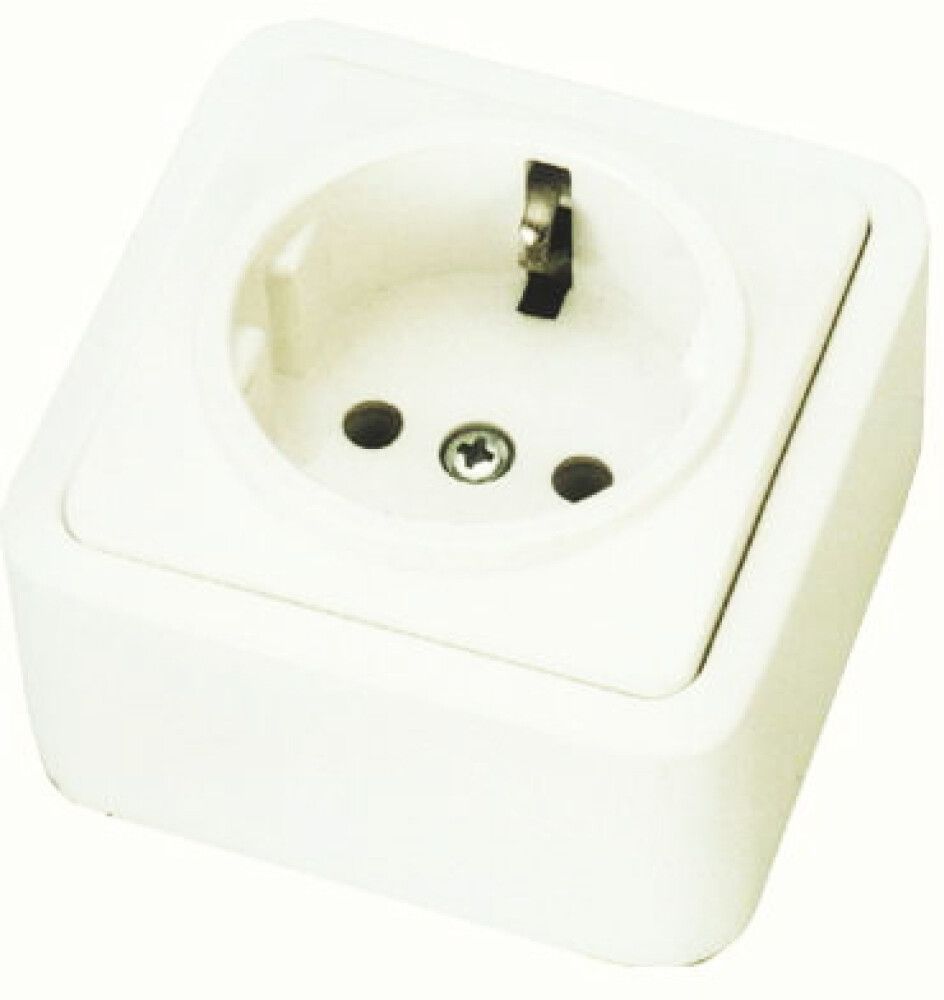 Pindmine maandusega pistikupesa SL valge