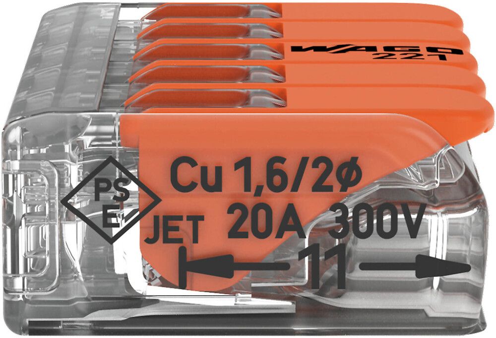 Klemmid Wago Compact 221-415, 5 tk