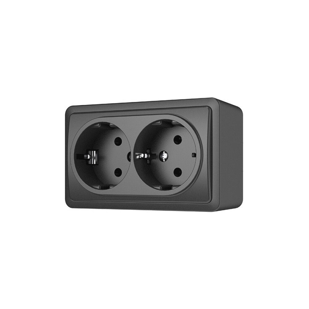 Pindmine 2-ne maandusega pistikupesa SL-250 must