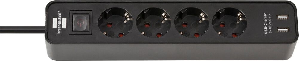 Pikendusjuhe Brennenstuhl 4-pesa, 2 x USB 1,5 m